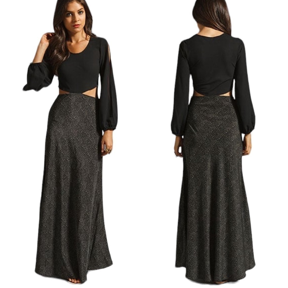 Lovers + Friends Polka Dot Cutout Maxi Dress